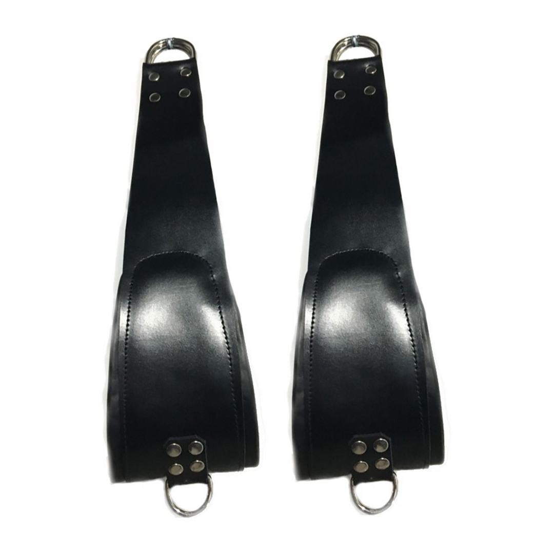 Bondage-Stützschlaufen Leder Schwarz 102 cm