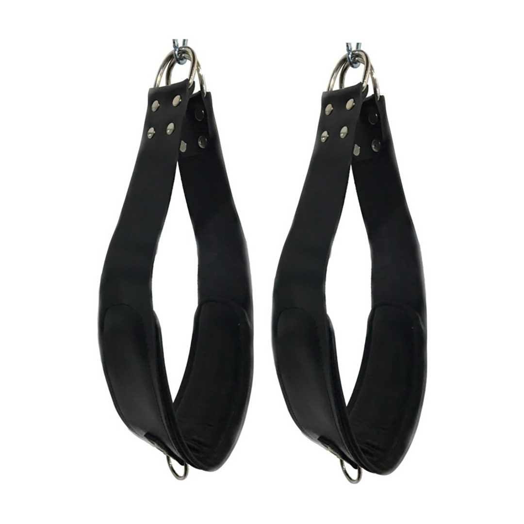 Bondage-Stützschlaufen Leder Schwarz 102 cm