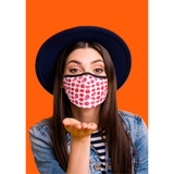 Maske Lippen-Design Rot 25 cm