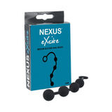 Analkette Excite Silikon Schwarz 17,5 x Ø 2,5 cm