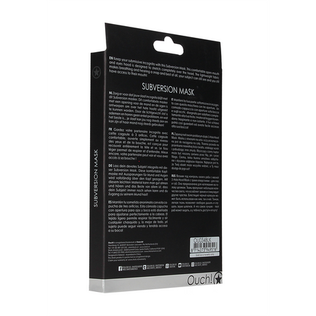 Maske Subversion Schwarz 39,5 cm