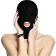 Maske Ouch Submission mit Mundöffnung Schwarz 39,5 cm