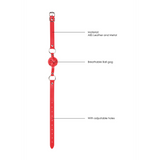 Ballknebel Rot 65 x Ø 4,5 cm