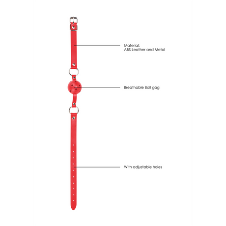 Ballknebel Rot 65 x Ø 4,5 cm
