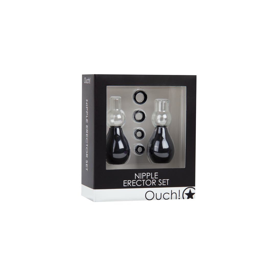 Nippelsauger-Set Schwarz 7 cm