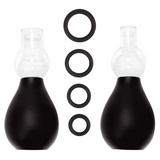 Nippelsauger-Set Schwarz 7 cm