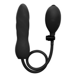 Analplug Twist aufblasbar Silikon Schwarz 14 x Ø 5 cm