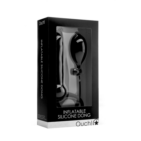 Dildo aufblasbar Silikon Schwarz 15,7 x Ø 5,5 cm