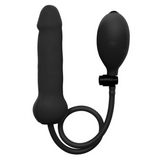 Dildo aufblasbar Silikon Schwarz 15,7 x Ø 5,5 cm