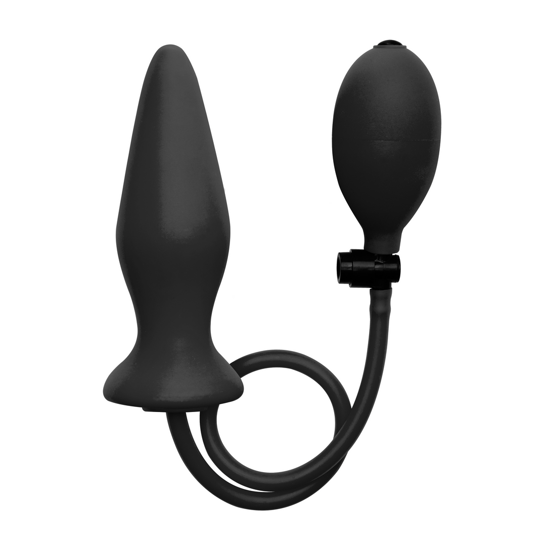 Analplug aufblasbar Silikon Schwarz 12,2 x Ø 5,2 cm