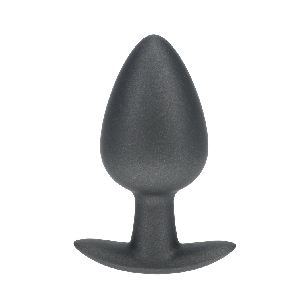 Analplug Silikon glatt Gun Metal Modell 3