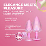 Analplug-Set Paris Metall Pink 3,4 x Ø 3,4 cm