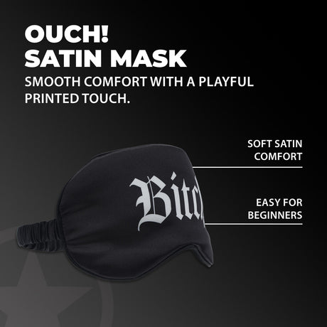Satinmaske Bitch Schwarz 20,5 cm