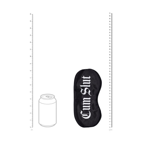 Satinmaske Cum Slut Schwarz 20,5 cm
