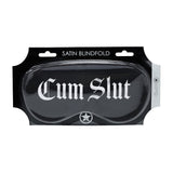 Satinmaske Cum Slut Schwarz 20,5 cm