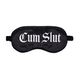 Satinmaske Cum Slut Schwarz 20,5 cm
