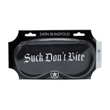 Satinmaske Suck Don't Bite Schwarz 20,5 cm