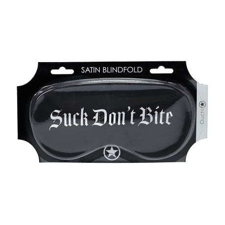 Satinmaske Suck Don't Bite Schwarz 20,5 cm