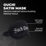 Satinmaske Suck Don't Bite Schwarz 20,5 cm