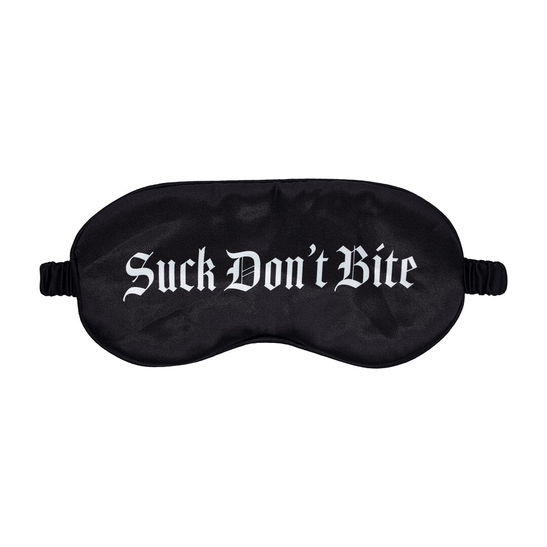 Satinmaske Suck Don't Bite Schwarz 20,5 cm