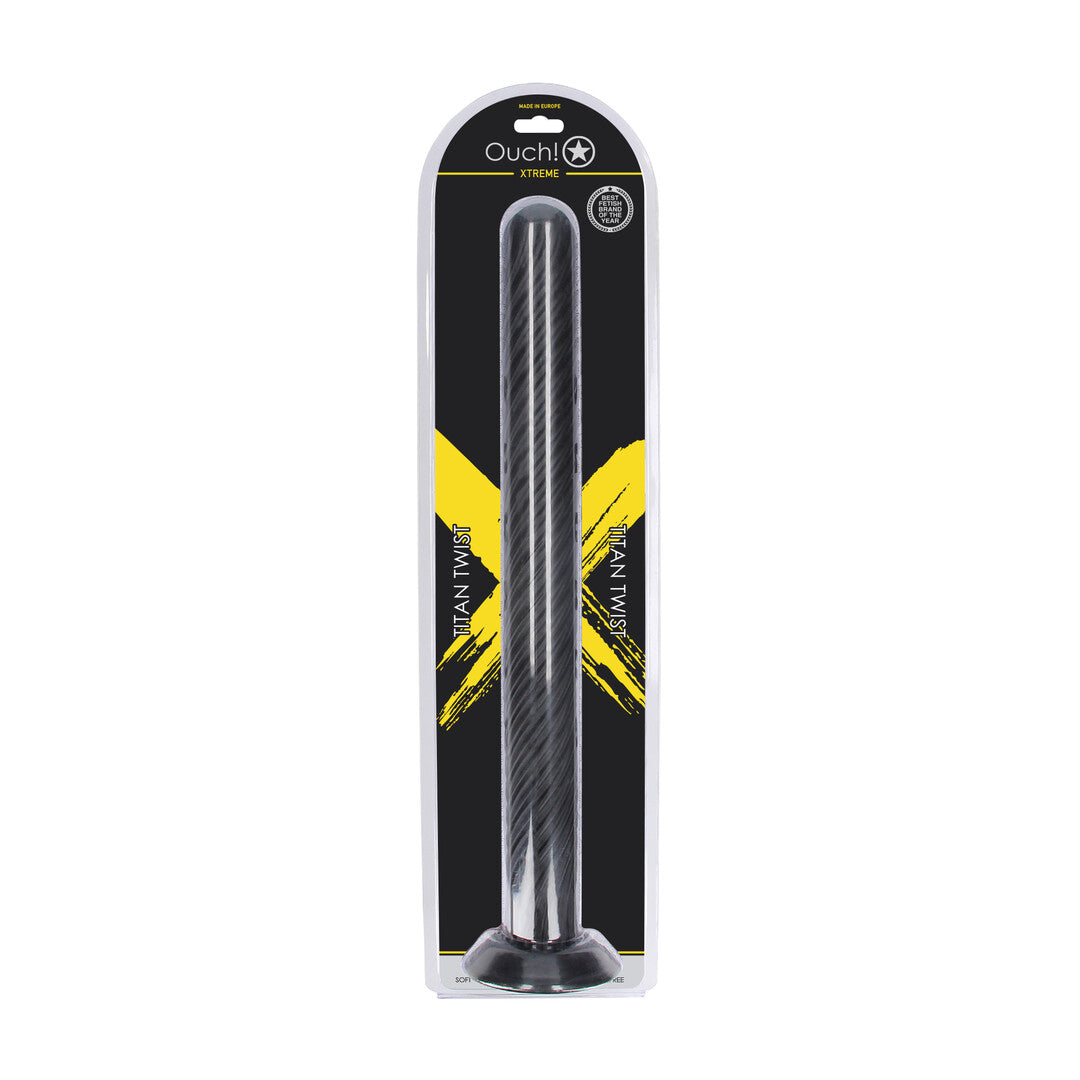 Analplug Titan Twist Schwarz 48 x Ø 5 cm