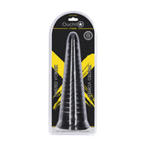 Analplug Twisted Vortex Schwarz 30 x Ø 9 cm