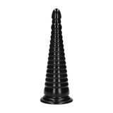 Analplug Twisted Vortex Schwarz 30 x Ø 9 cm