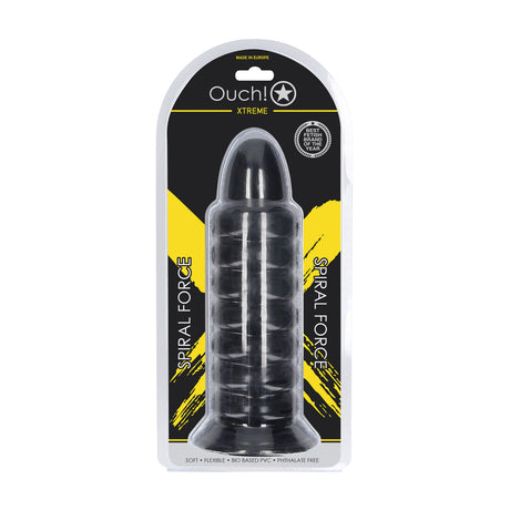 Analplug Spiral Force Schwarz 23,5 x Ø 7,5 cm