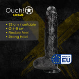Dildo Realistic Giant Schwarz 32 x Ø 8 cm