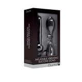 Dildo aufblasbar mit Vibration Silikon Schwarz Ø 4,6 cm