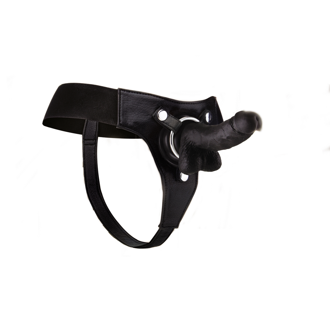 Strap-on realistisch Schwarz 39 x Ø 4,2 cm