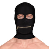 Maske Extreme mit Augen- und Mund-Reißverschluss Schwarz
