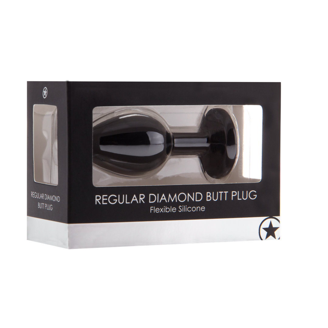 Analplug Diamant Schwarz