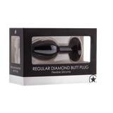 Analplug Diamant Schwarz