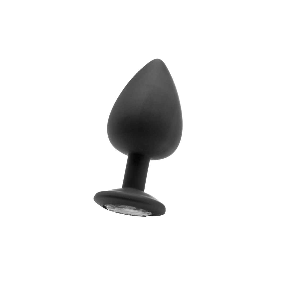 Analplug Diamant extra groß Schwarz 9,3 x Ø 4,2 cm