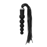 Peitsche mit Silikon-Dildo gebogen Schwarz 49 x Ø 4,7 cm