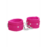 Handschellen Plüschleder Pink