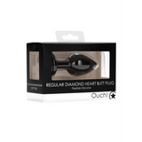 Analplug Diamant Herz Schwarz 6 x Ø 2,8 cm