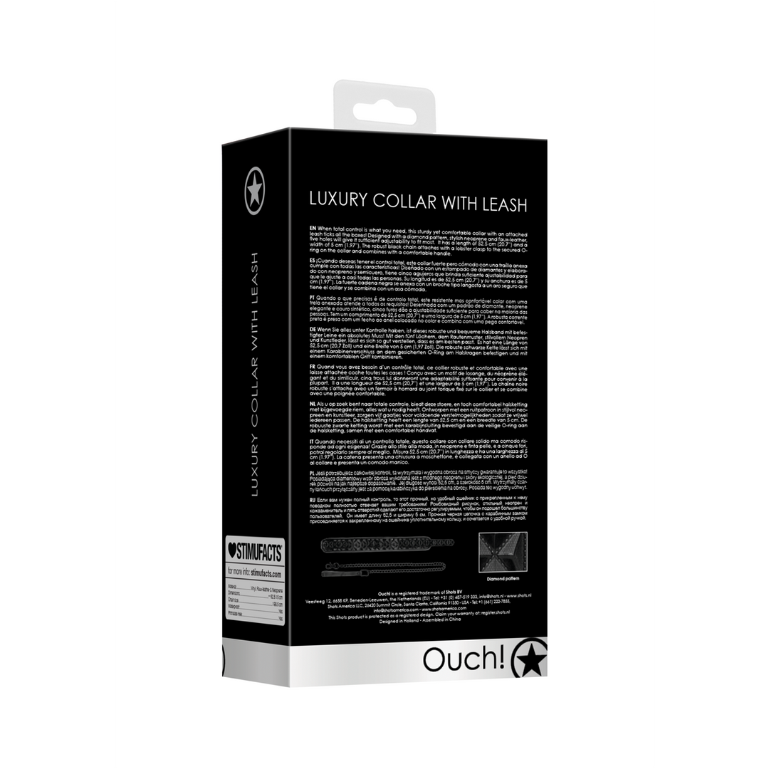 Halsband mit Leine Schwarz Modell 3