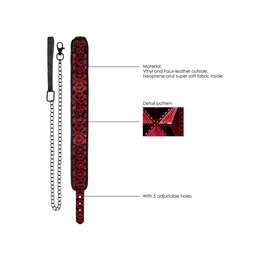 Halsband mit Leine Schwarz Modell 3