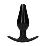 Analplug-Set austauschbar rund mittel Schwarz 7,5 x Ø 3 cm