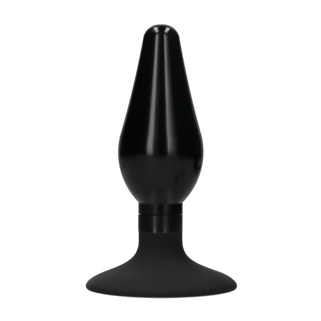 Analplug-Set austauschbar rund mittel Schwarz 7,5 x Ø 3 cm