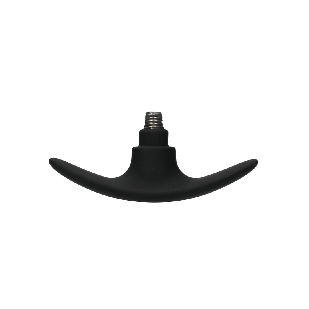 Analplug-Set austauschbar rund mittel Schwarz 7,5 x Ø 3 cm