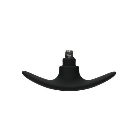 Analplug-Set austauschbar rund mittel Schwarz 7,5 x Ø 3 cm