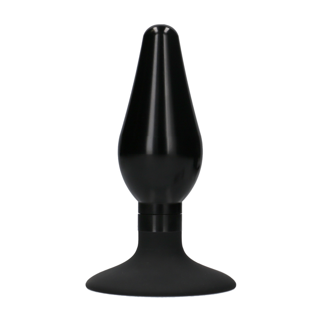 Analplug-Set austauschbar rund groß Schwarz 8,5 x Ø 3,5 cm