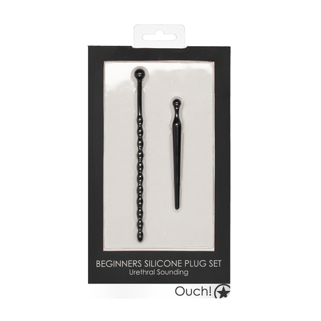 Analplug-Set Silikon für Anfänger Schwarz