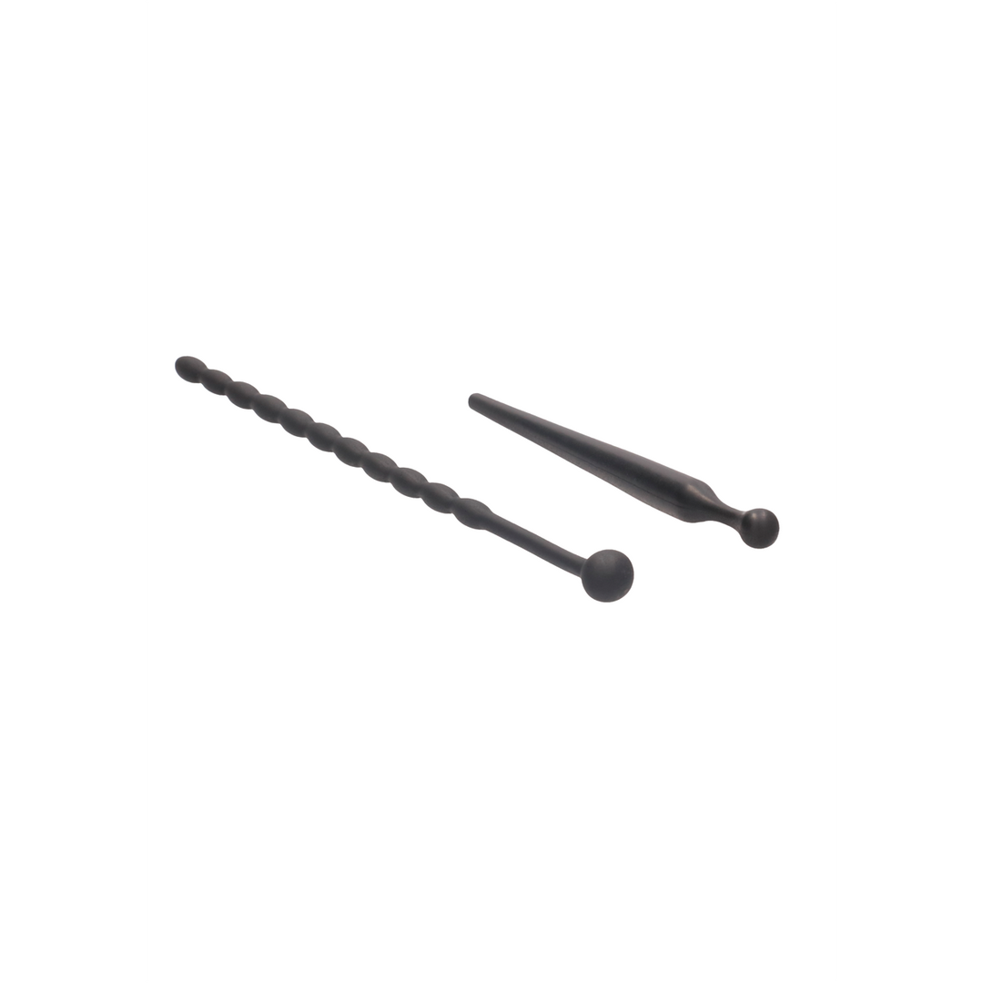 Analplug-Set Silikon für Anfänger Schwarz