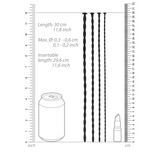 Analplug-Set Spirale Silikon Anfänger Schwarz 29,5 cm