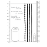 Analplug-Set Spirale Silikon Fortgeschrittene Schwarz 29,5 cm