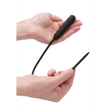 Penisplug mit Vibration Silikon extra lang Schwarz 35 x Ø 0,6 cm